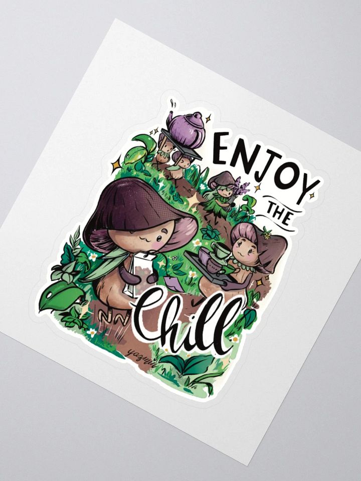 Fungus Parade Sticker - Whimsical Mushroom People for Your Collection product image (2)