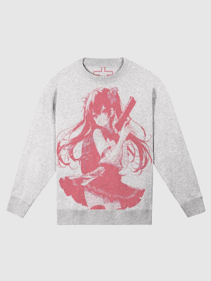 Anime Girl With Pistol Knit Sweater product image (4)