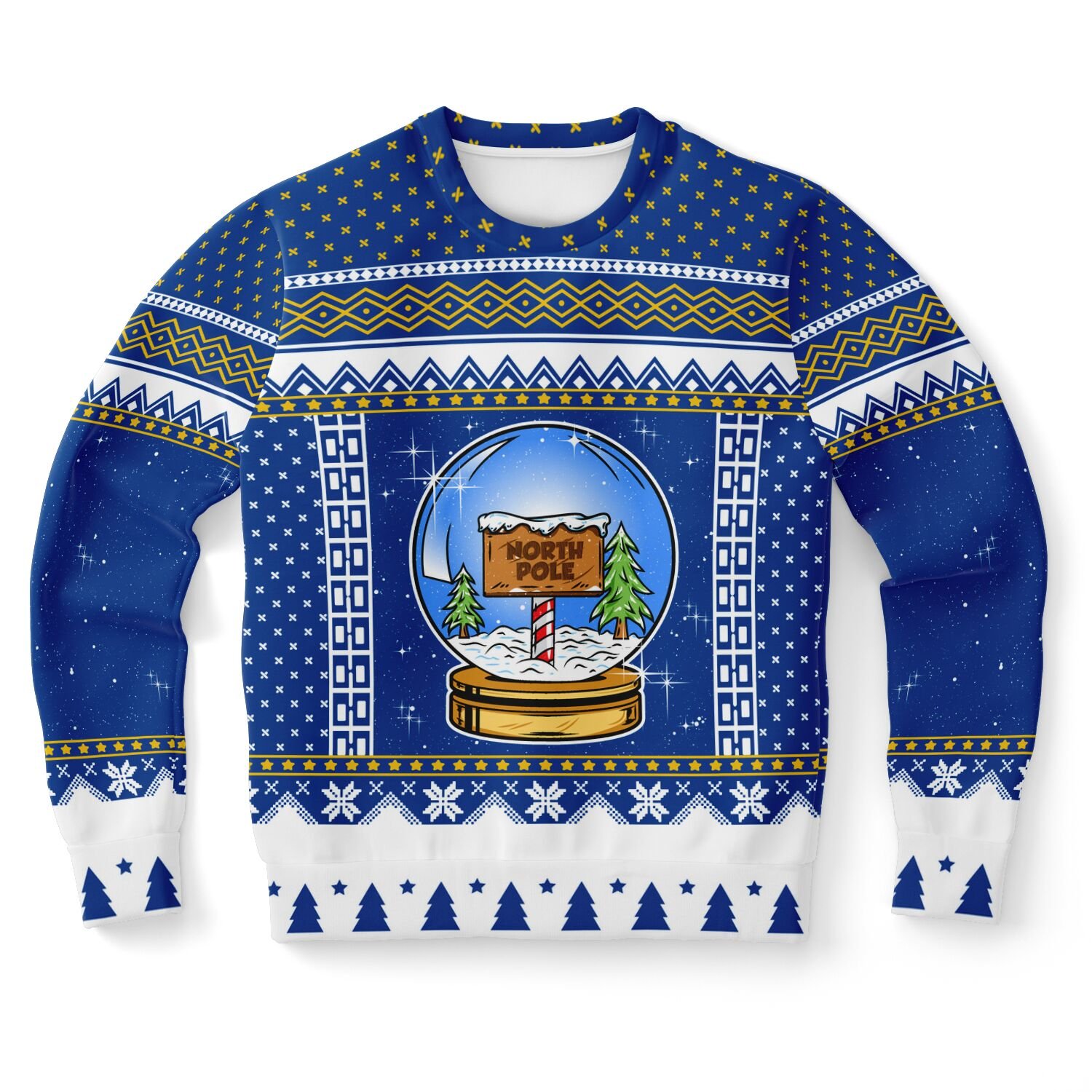 Festive North Pole Snow Globe Ugly Christmas Sweatshirt - Cozy Holiday Apparel product image (9)