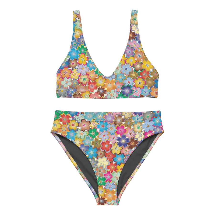 Flower High Waisted Bikini product image (8)