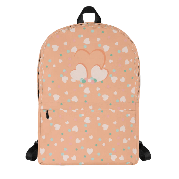 Simply Peachy Hearts and Dots Backpack product image (1)