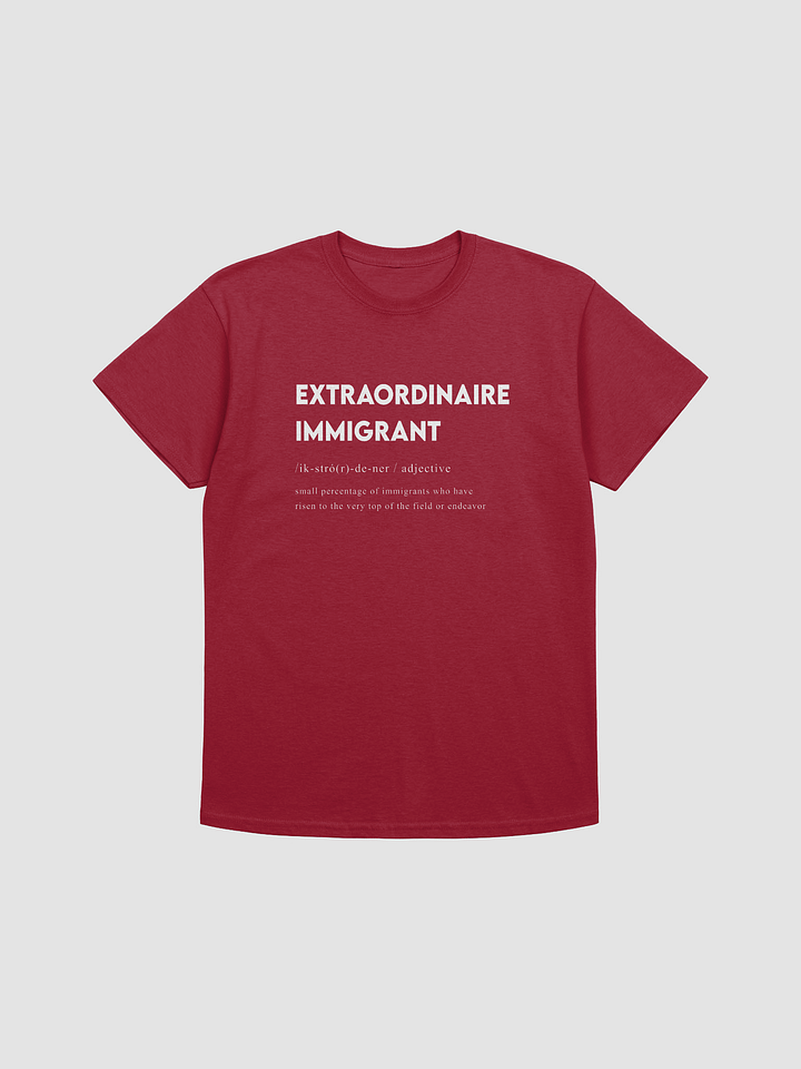 EXTRAORDINAIRE IMMIGRANT TSHIRT MAROON product image (1)