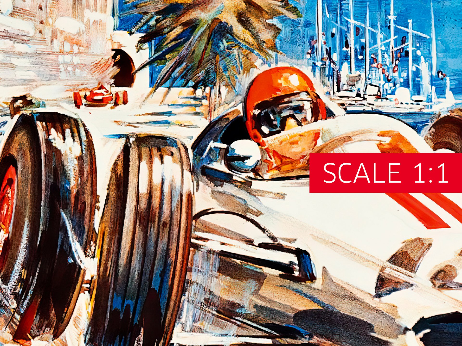Monaco Vintage F1 Grand Prix, 1963 poster — Vintage Formula 1 poster, Monaco Grand Prix poster, retro travel poster product image (4)