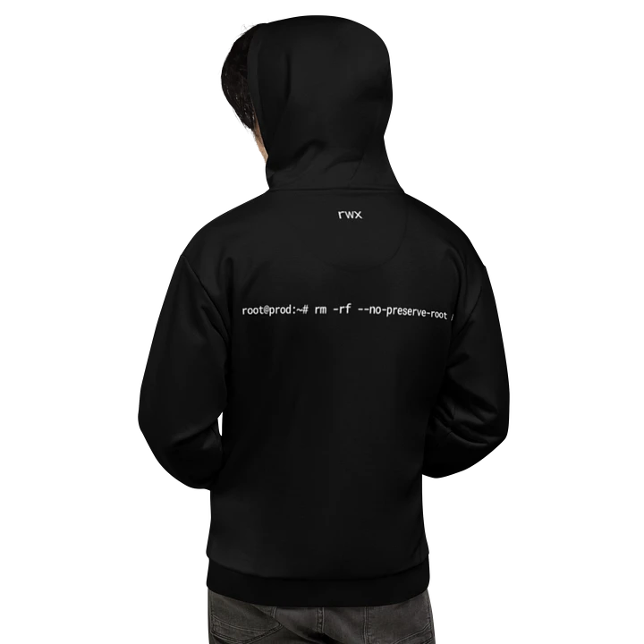 goodbye cruel world, rm -rf / hoodie (dark mode) product image (1)