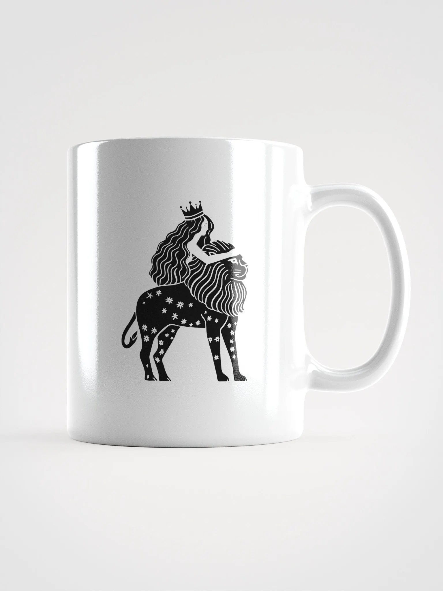 Midnight Reflections Mug - Leo Zodiac Line Art | Lion Star Sign Artwork for Astrology Lovers product image (1)