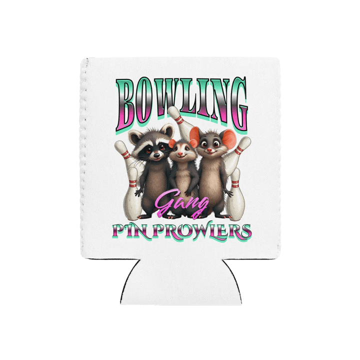 Bowling Gang Pin Prowlers Raccoon Can Cooler product image (1)