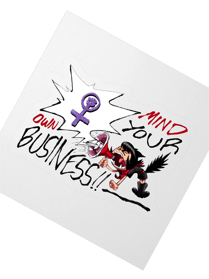 Alunya - “Mind Your Own Business!!” Sticker product image (5)