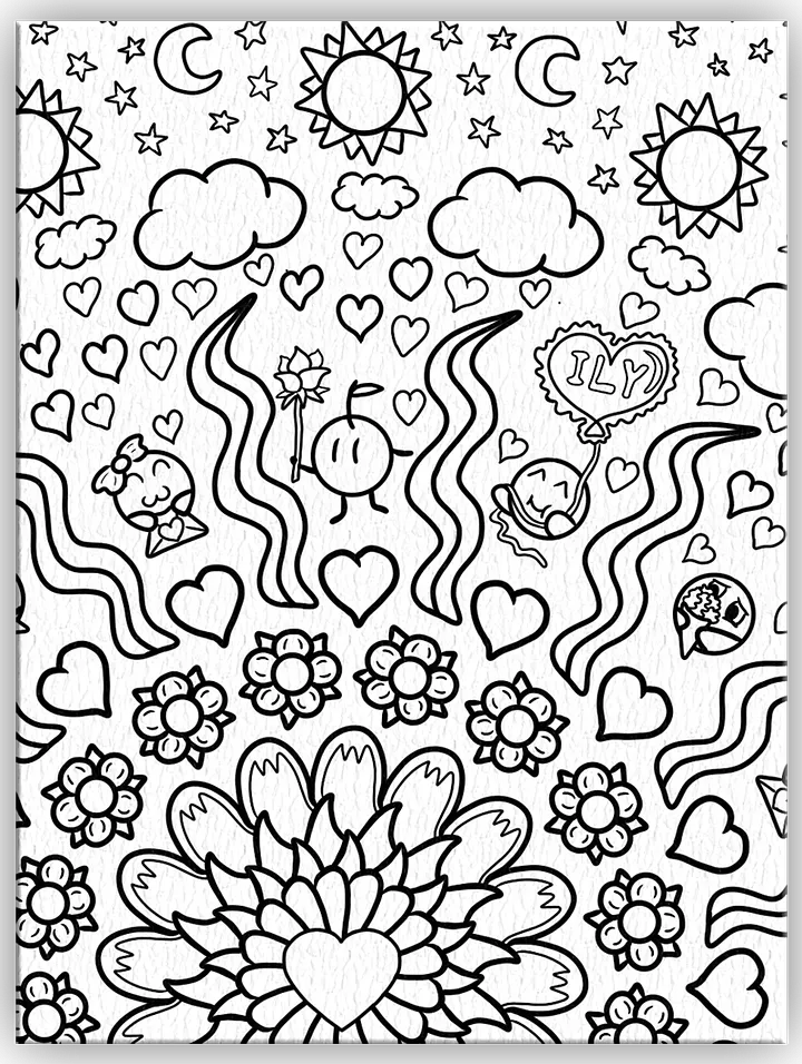 Dango Valentines - Coloring page product image (1)