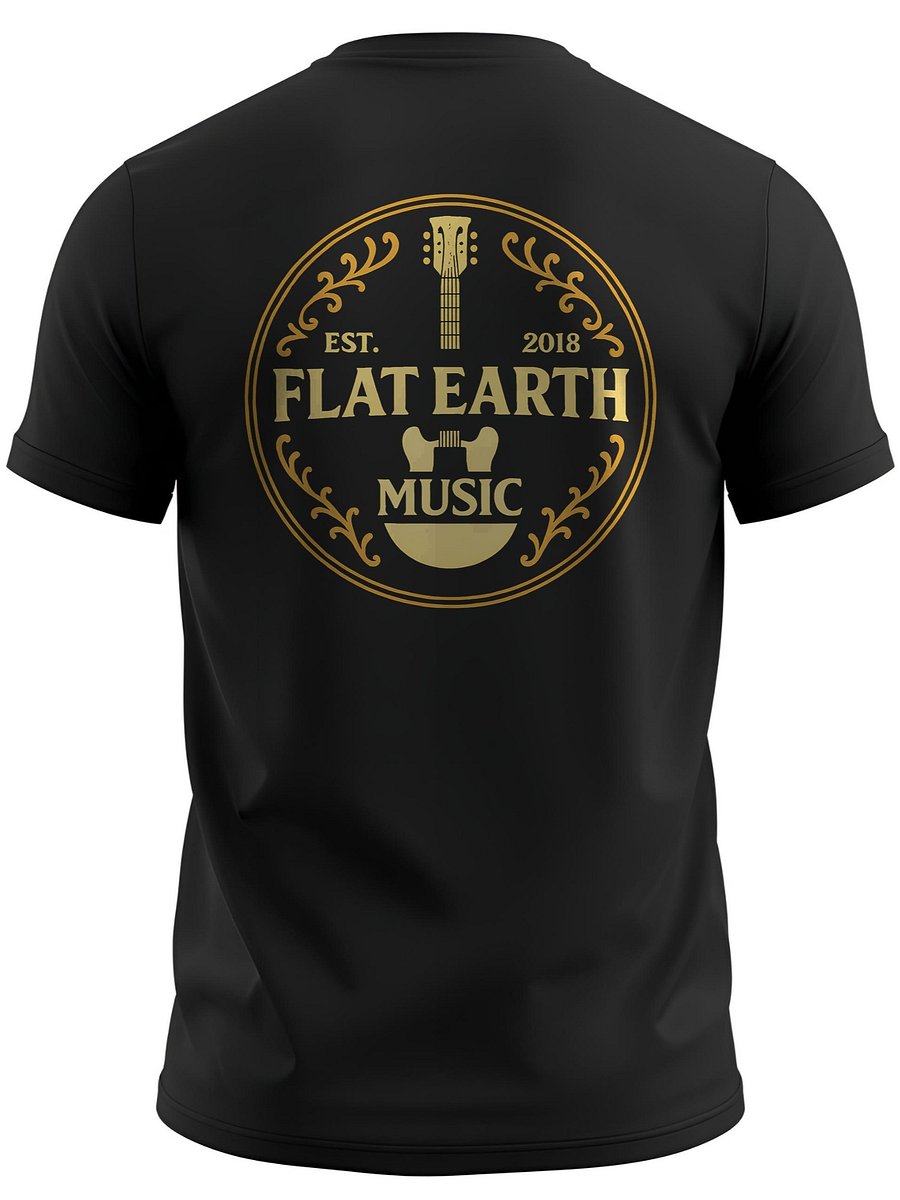 Flat Earth Vintage Script T-Shirt - Classic Retro Typography Design product image (1)
