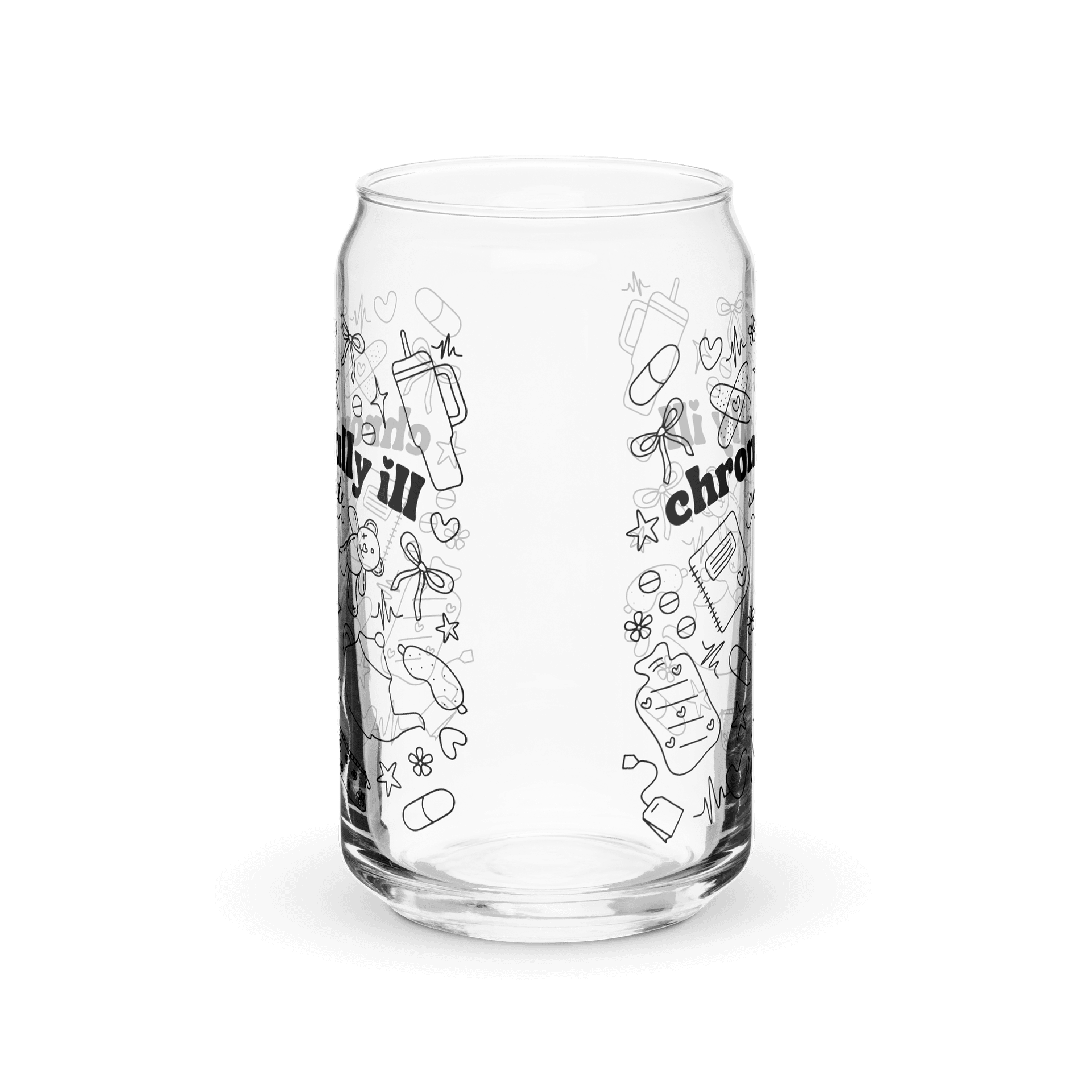 Chronically Ill and Cute Glass - Black product image (3)