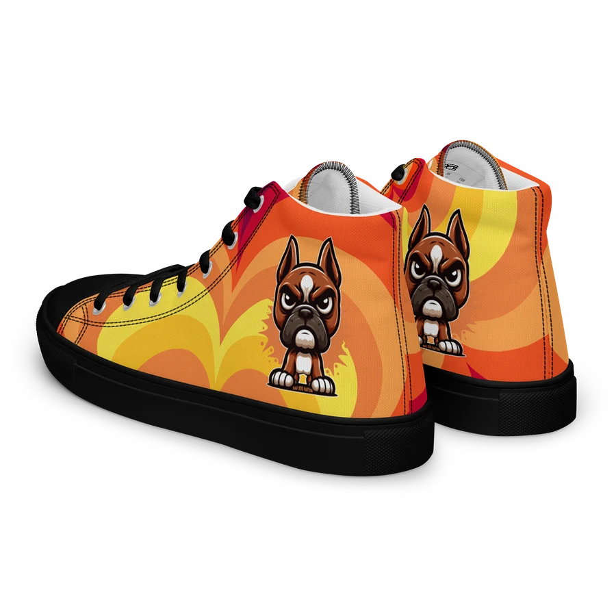 Boxer Angry Pup - Women's High Top Canvas Shoe product image (3)