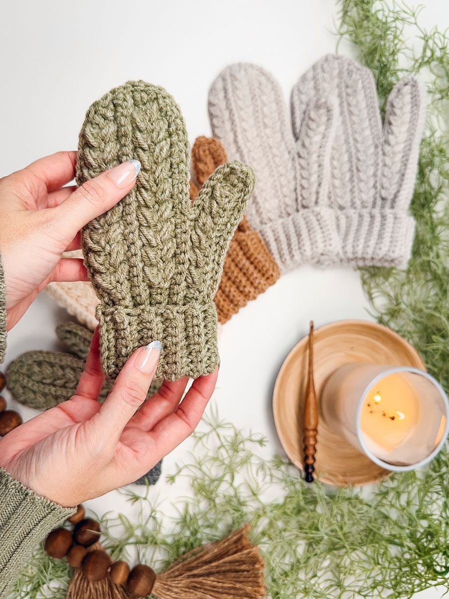 Winter Wheat Crochet Mitten Pattern (6 sizes) product image (4)