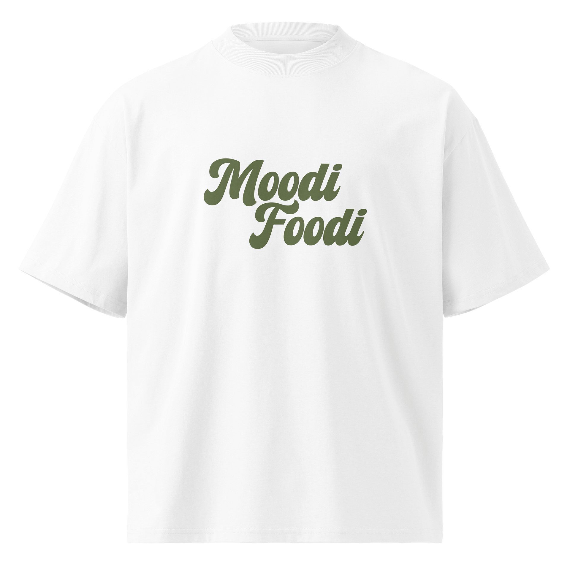 Moodi Foodi Originals – Organic Oversized Tee – Natural Feel - Olive product image (1)