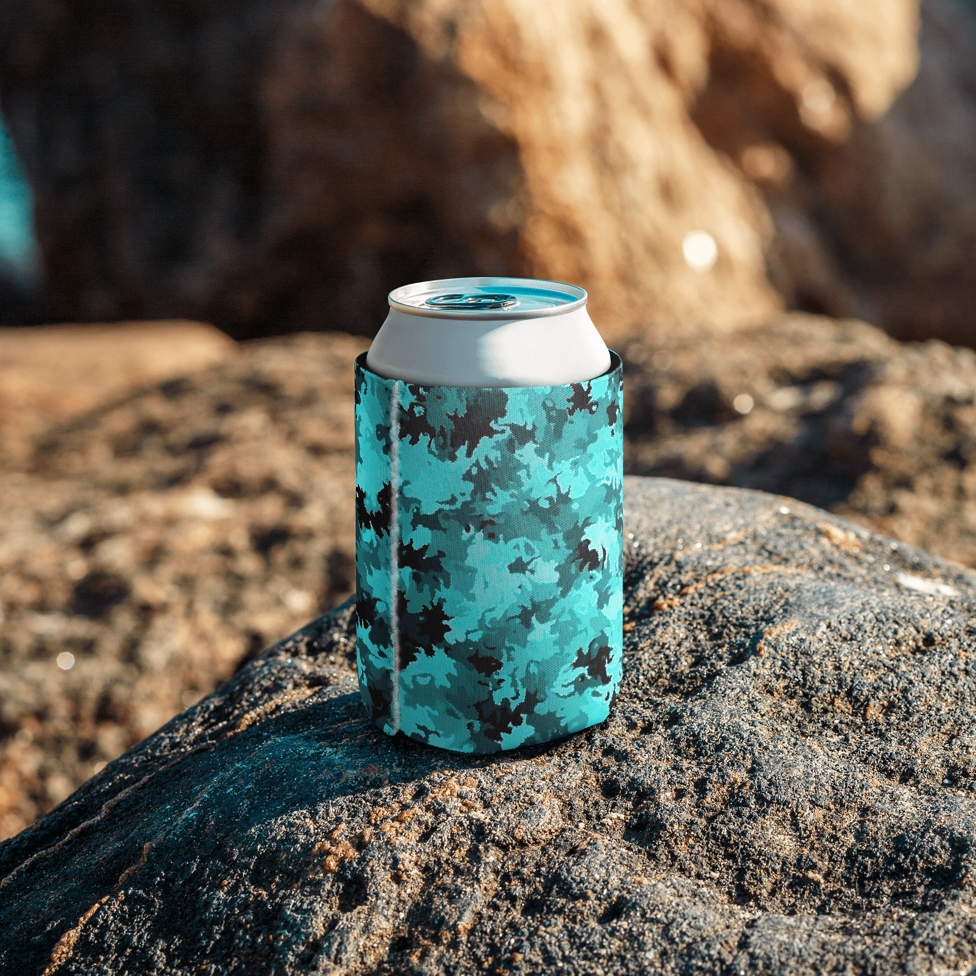 Teal Camo Can Cooler product image (8)