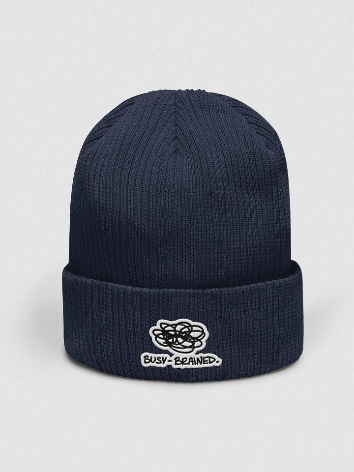 BUSY-BRAINED (bubble design) embroidered organic beanie product image (11)