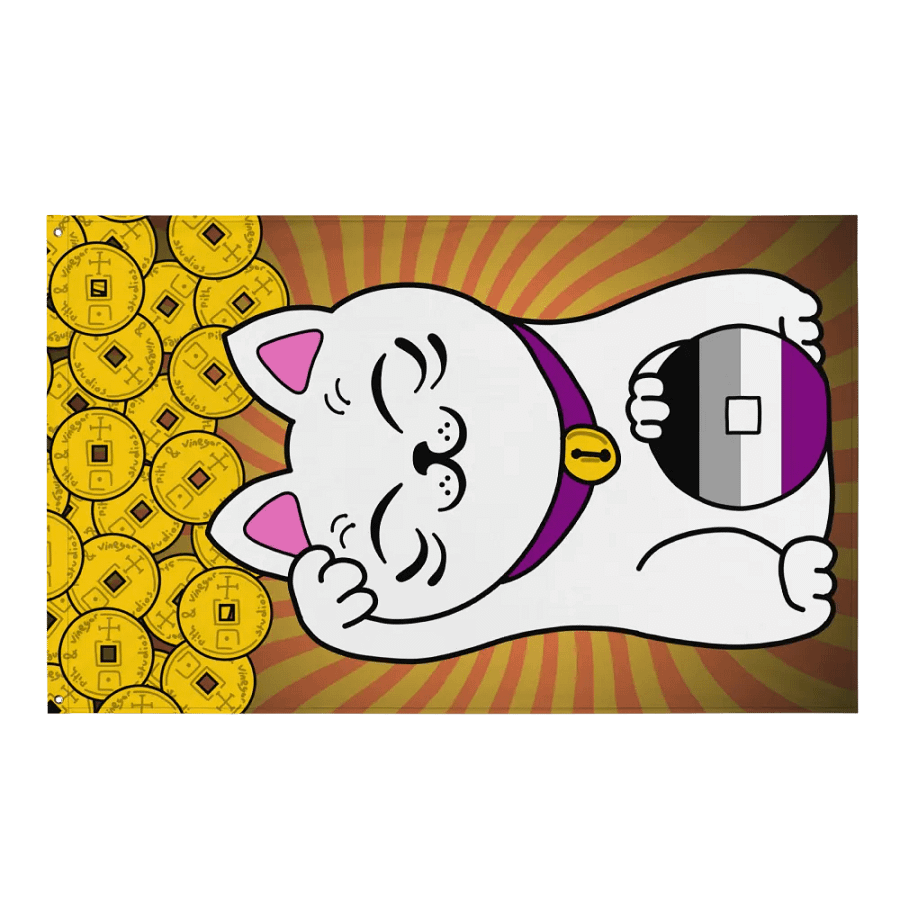 Maneki neko asexual pride flag product image (1)