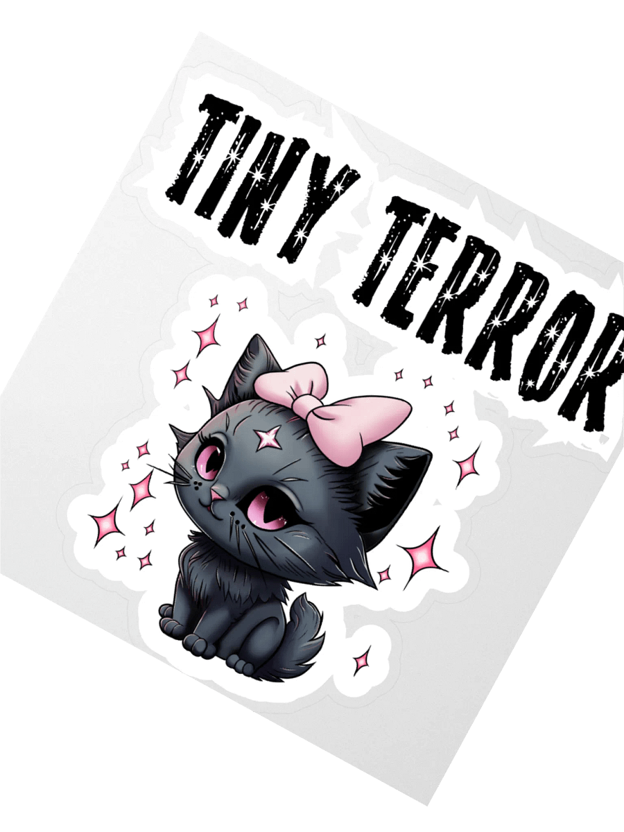 Tiny Terror Kiss Cut Stickers - With Words product image (6)
