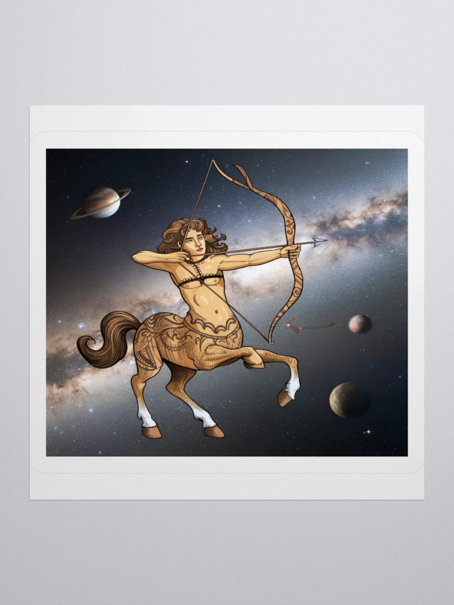 Exclusive Sagittarius Zodiac Sticker: Centaur Archer in Cosmic Twilight - Perfect for Astrology Fans and Unique Gifts! product image (3)