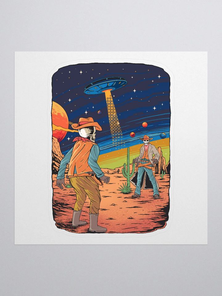 Skeleton Space Cowboys Sticker product image (1)