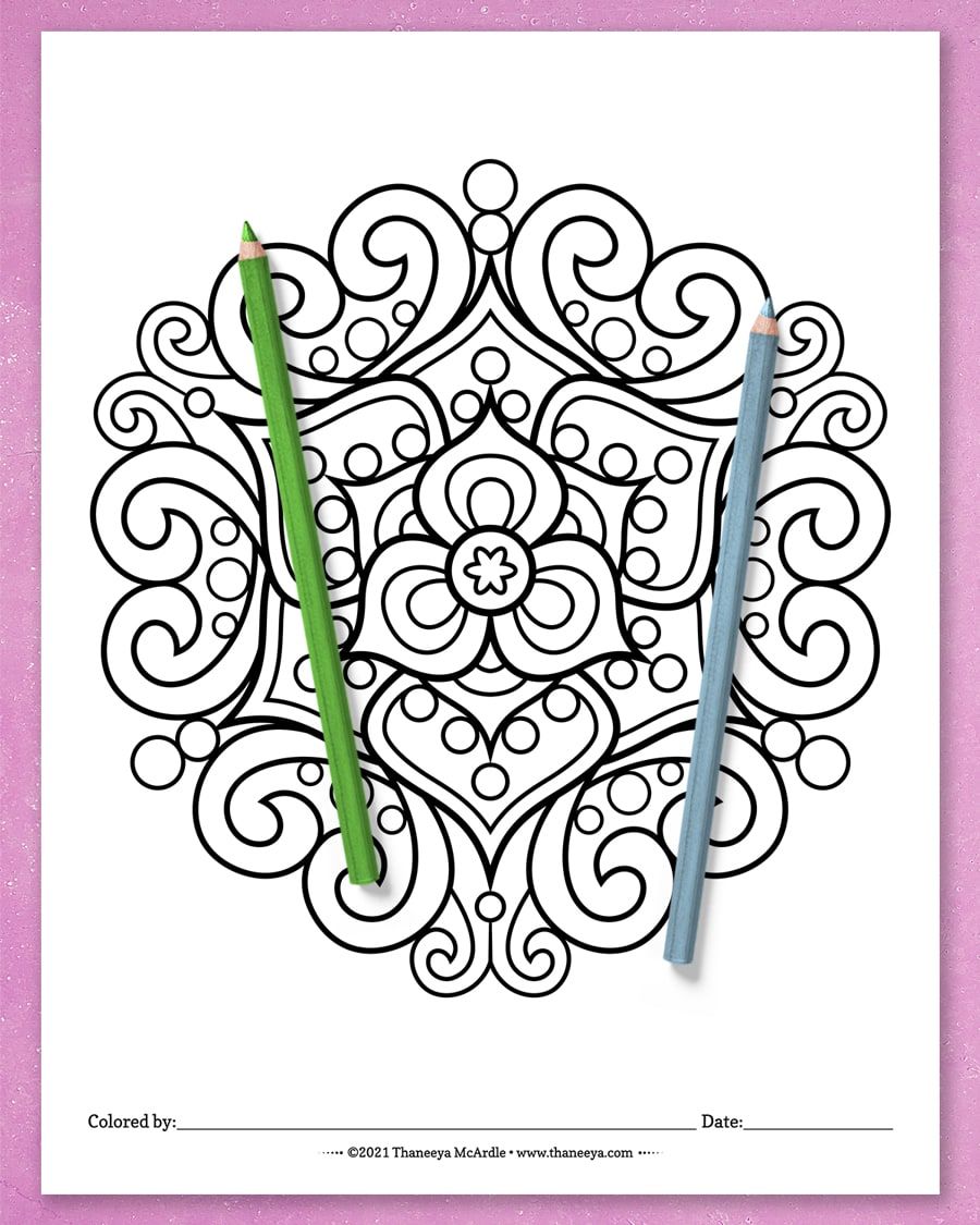 Easy Mandala Coloring Pages product image (12)