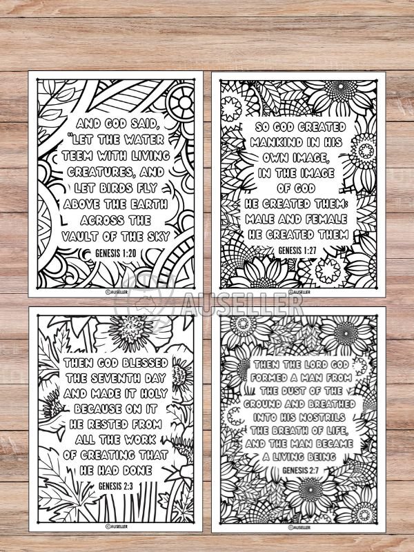 Printable Christian Colouring Book For Women - Colour Our Origins: GENESIS product image (6)