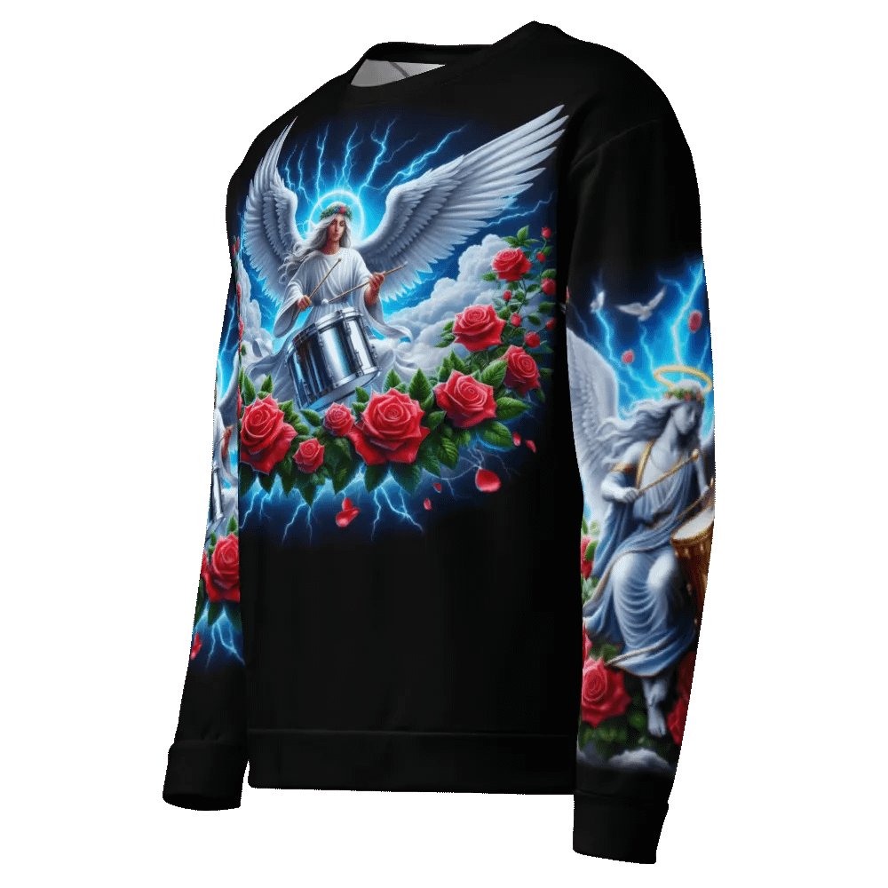 Angels making Music with a Drum - All-Over Unisex Sweatshirt #12 product image (4)