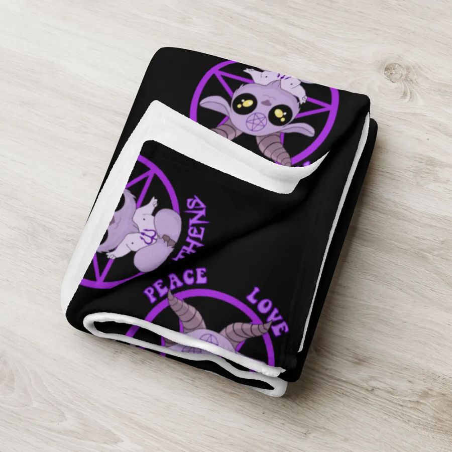 Peace, Love, Heathens Throw Blanket - Purple product image (18)