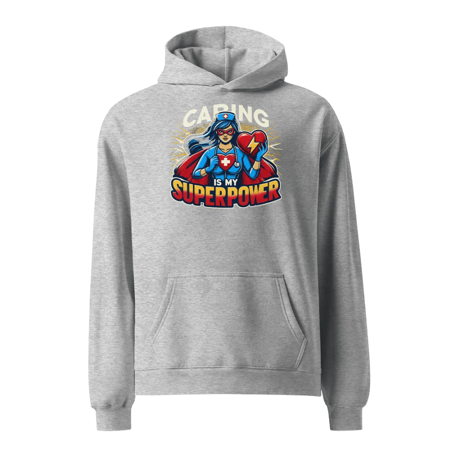 Caring Superhero Nurse Oversized Hoodie product image (4)