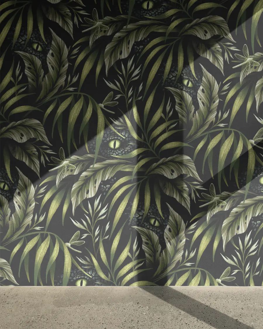FREE Wallpaper Mockup with shadowy wall product image (1)