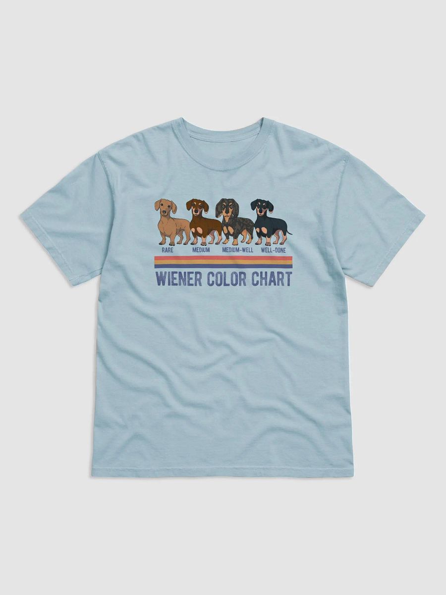Dachshund Color Chart T-Shirt | Funny Retro-Style Weiner Color Types for Doxie Dog Lovers product image (8)