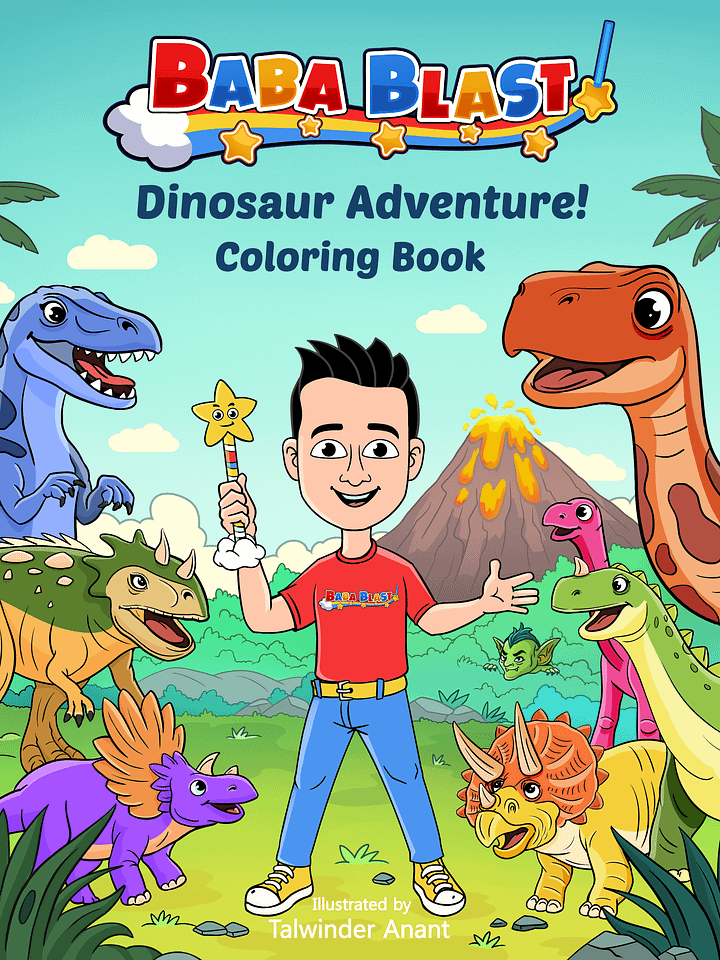 Baba Blast Dinosaur Adventure Coloring Book product image (1)