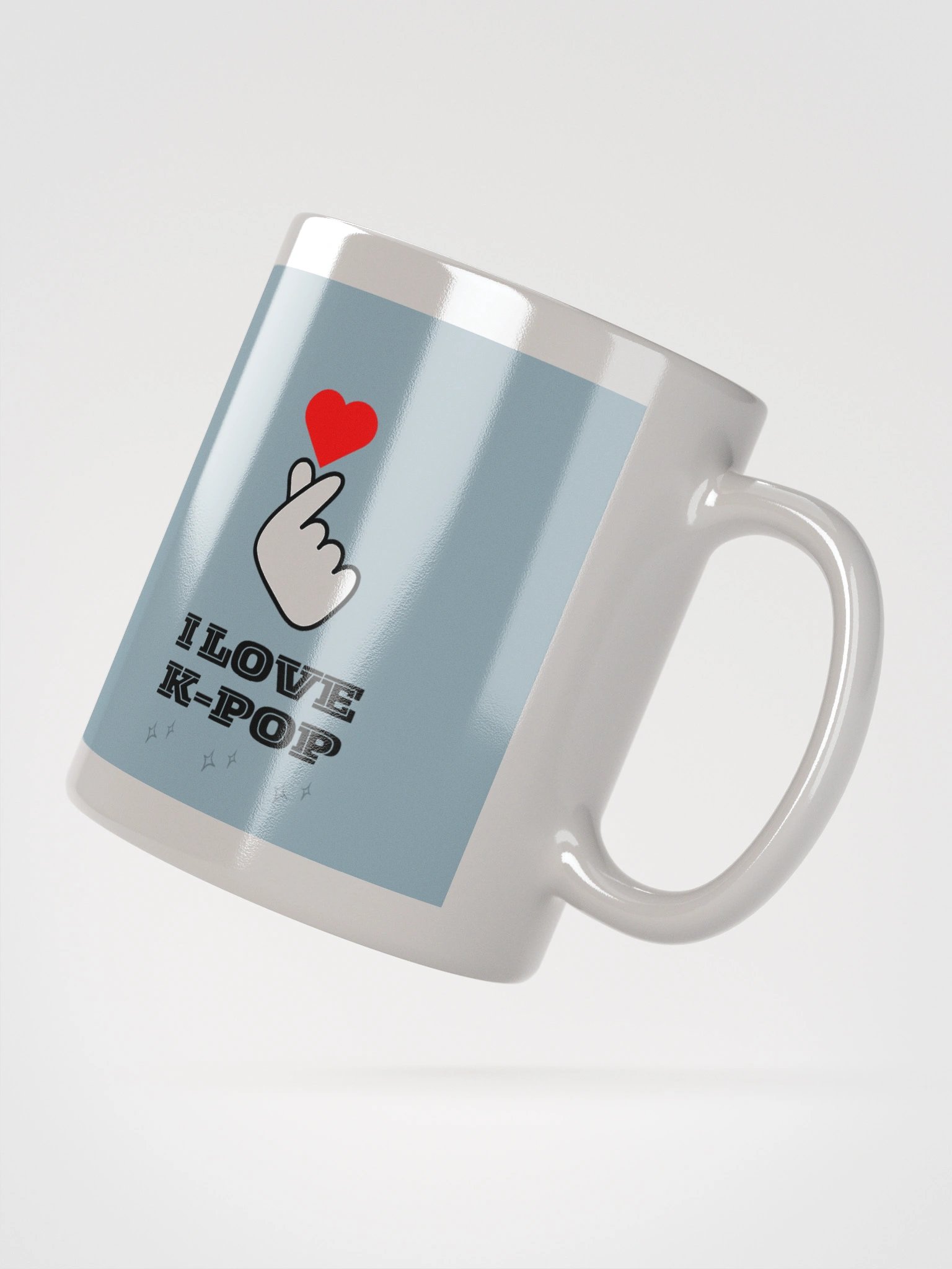 K-POP South Korean finger heart symbol mug product image (3)