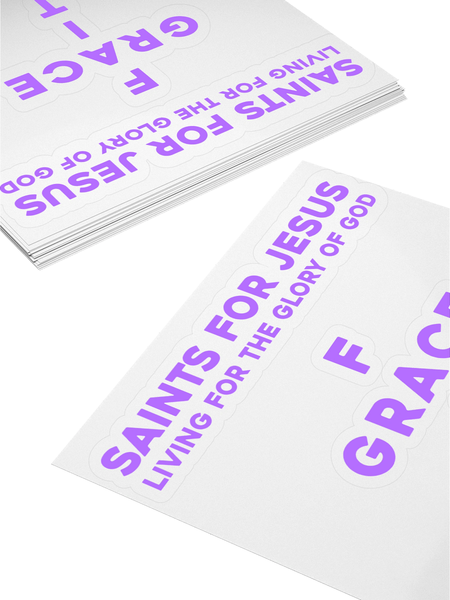 Saints For Jesus | By Grace Through Faith Cross Stickers Set product image (4)