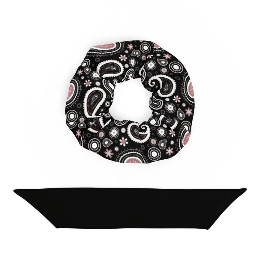 Black Paisley Dreams All-Over Print Scrunchie product image (12)
