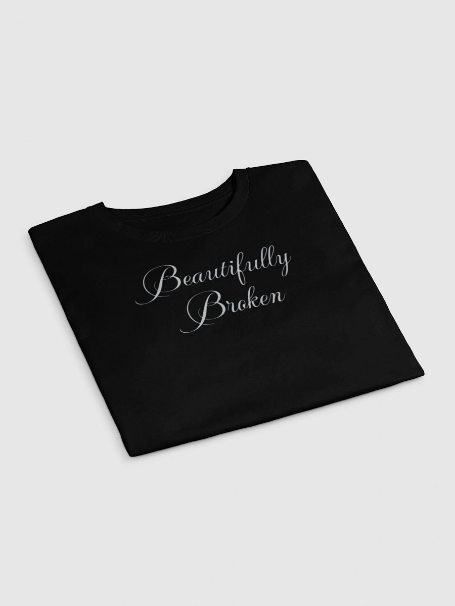 Beautifully Broken Y2K Crop Baby Tee - Empowering Script Shirt product image (3)