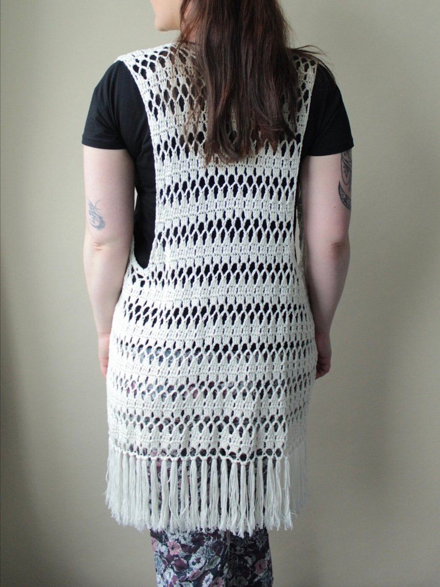 Crochet Boho Beach Vest For Summer PDF Pattern eBook product image (1)