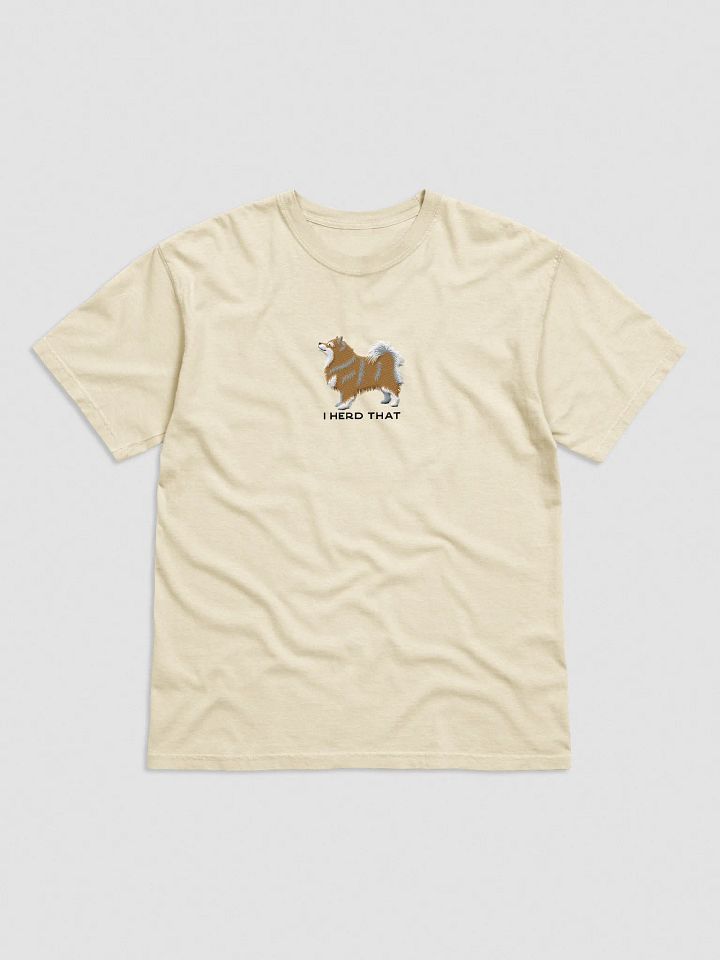 I Herd That T-Shirt(Embroidered) of a Finnish Lapphund(Fawn & White) product image (33)