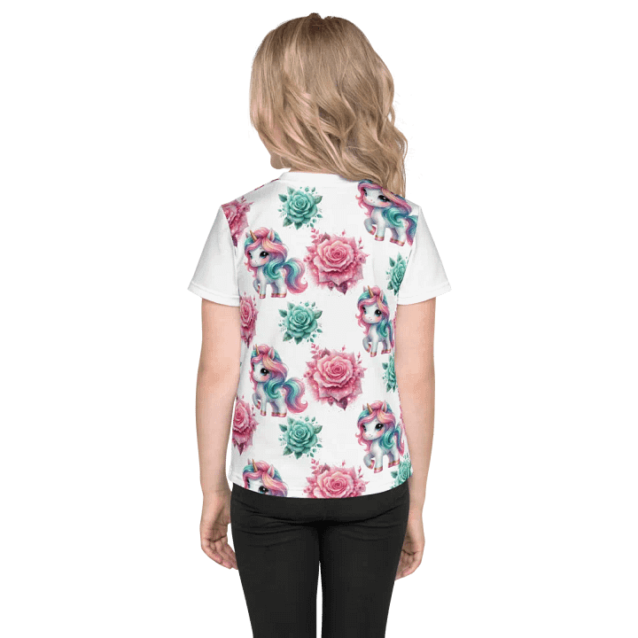 Cute and Big Unicorn with back design Kids T-Shirt product image (2)