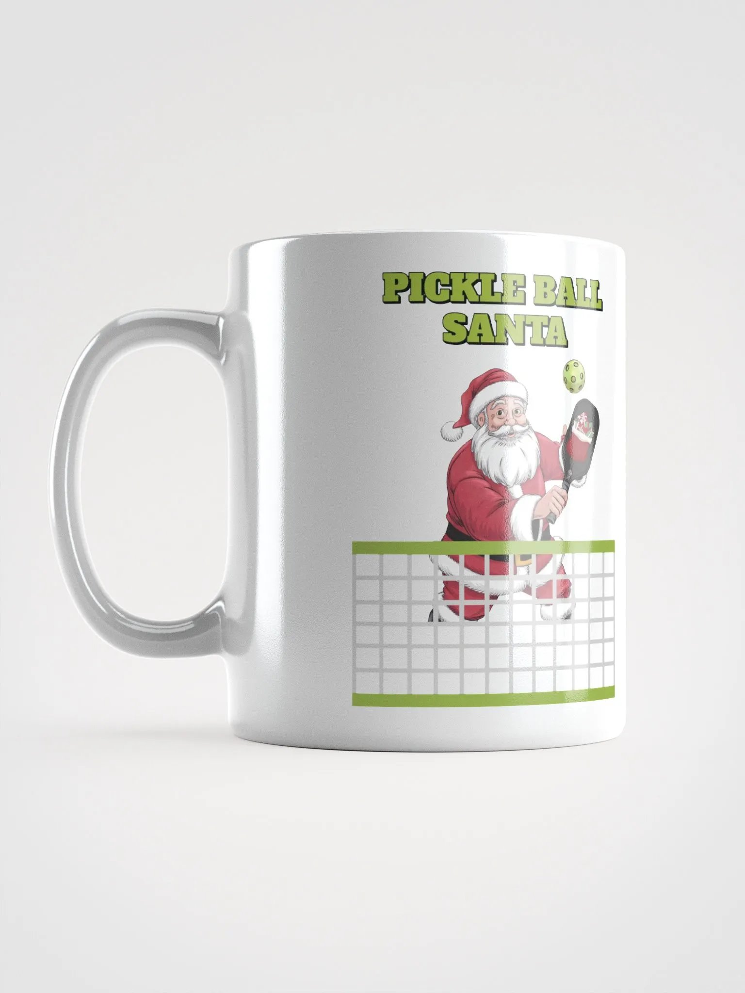 Pickle Ball Santa - Christmas Design White Mug product image (18)