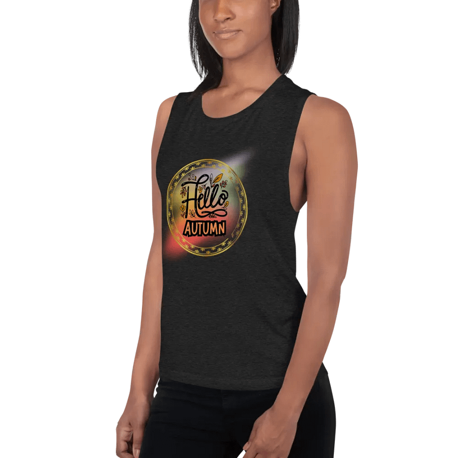 Hello Autumn- Soft Workout Tank for Her Streetwear Tank Top product image (3)