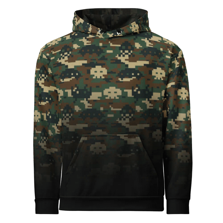 Space Invaders Camo Unisex Hoodie (Poison) product image (1)