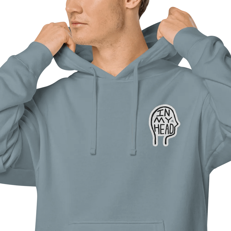In My Head (L.C. bubble design) embroidered pigment hoodie product image (7)