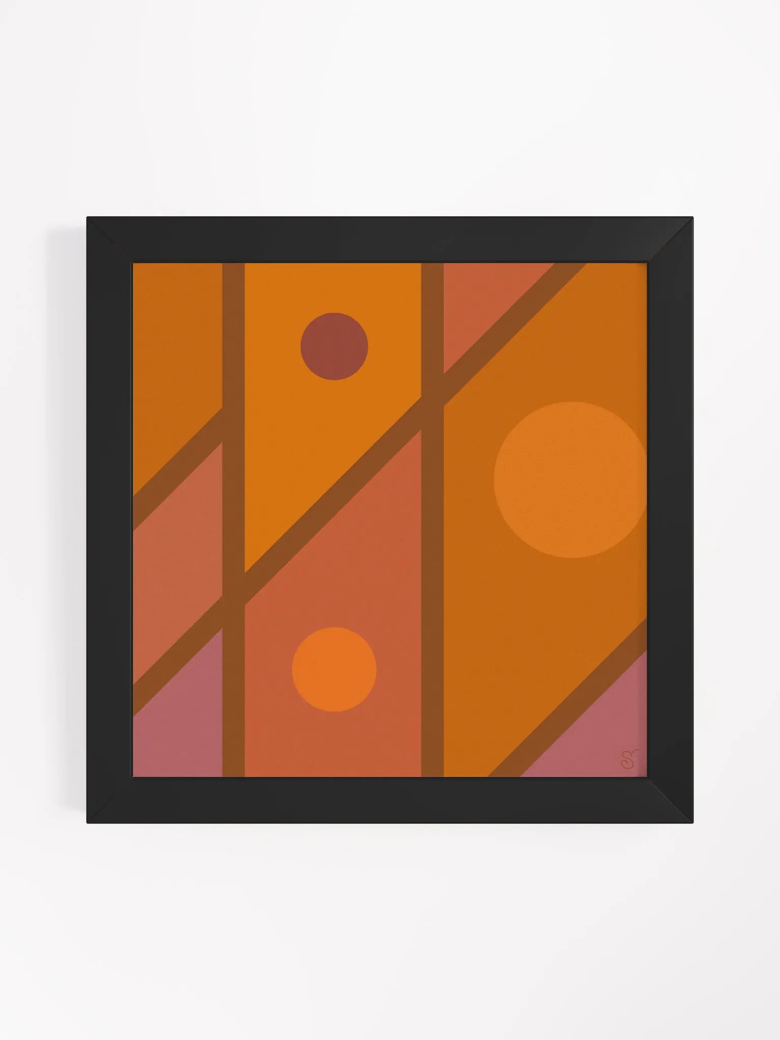 Geometric Harmony Framed Poster - Abstract Composition No. 2 product image (3)