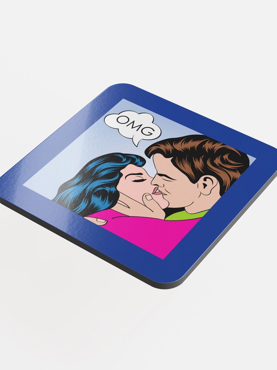 OMG Comic Book Blue Cork Coaster product image (4)