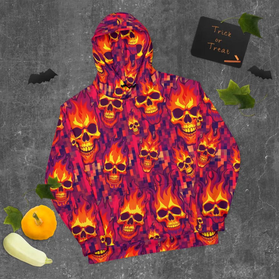 Neon Pixel Inferno Skulls (Primal) product image (9)