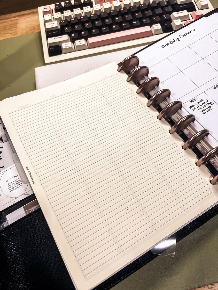 Undated Vertical Weekly Hourly Layout | A5 size product image (4)