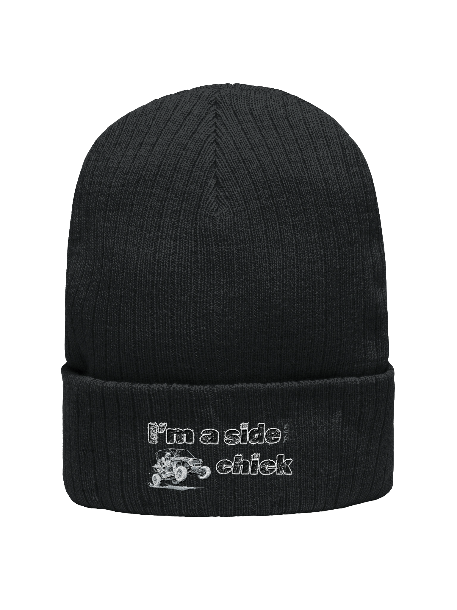 Embroidered I'm a side chick ribbed beanie product image (2)