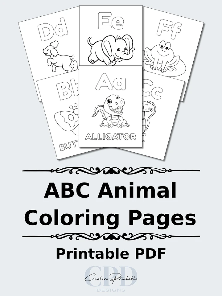 Printable ABC Animal Coloring Pages For Kids product image (1)