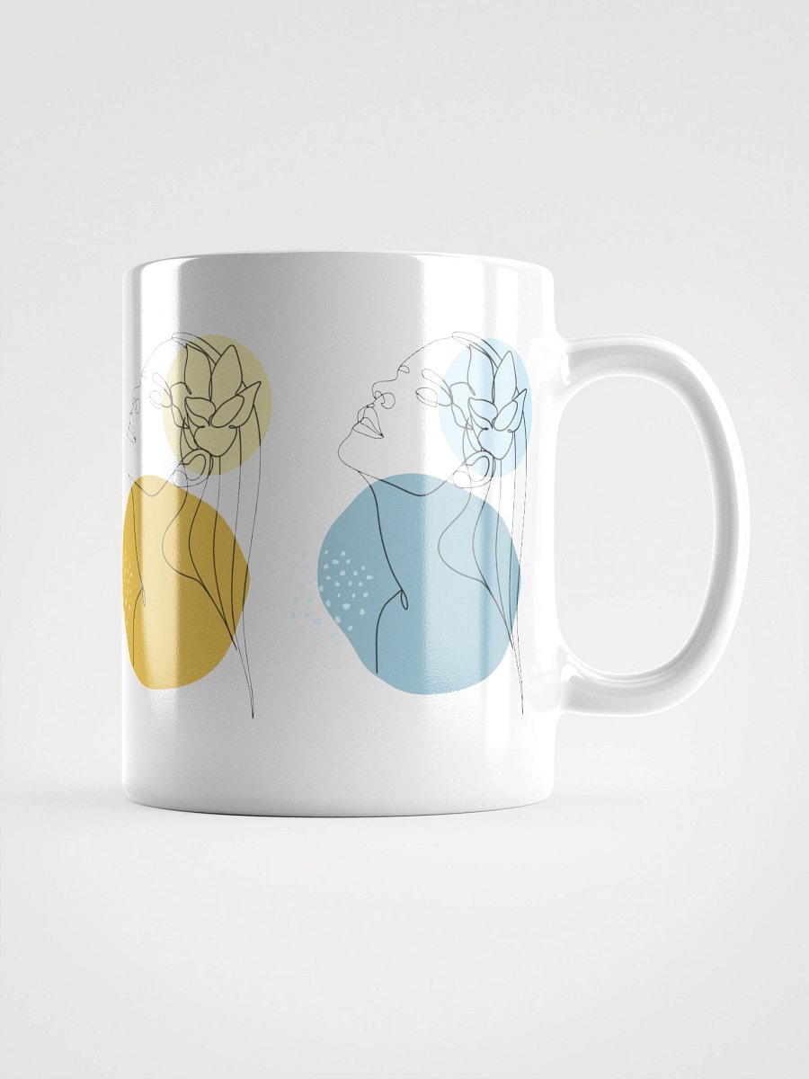 Mug Blanc Equilibre Femme Solaire - Création Spontanée - Idée Cadeau Raffiné product image (1)