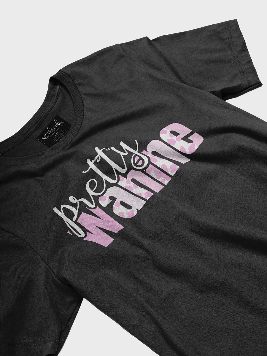 Pretty Wahine T-Shirt; White with Pink Cow Pattern product image (3)
